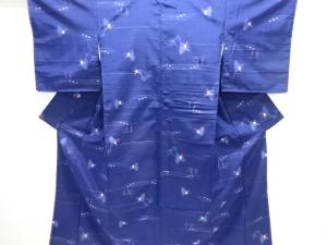 未使用品　蝶模様織り出し手織り紬着物